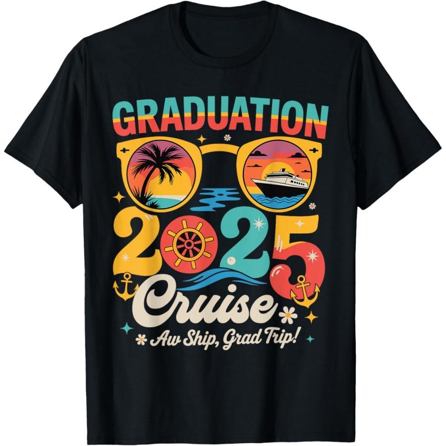 

Graduation Cruise 2025 Funny Cruising Graduation Adventure T-Shirt(1) XXXXXL чорний