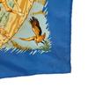 Hermes African Animal Pattern Silk Calle 90 Scarf Blue Silk Used
