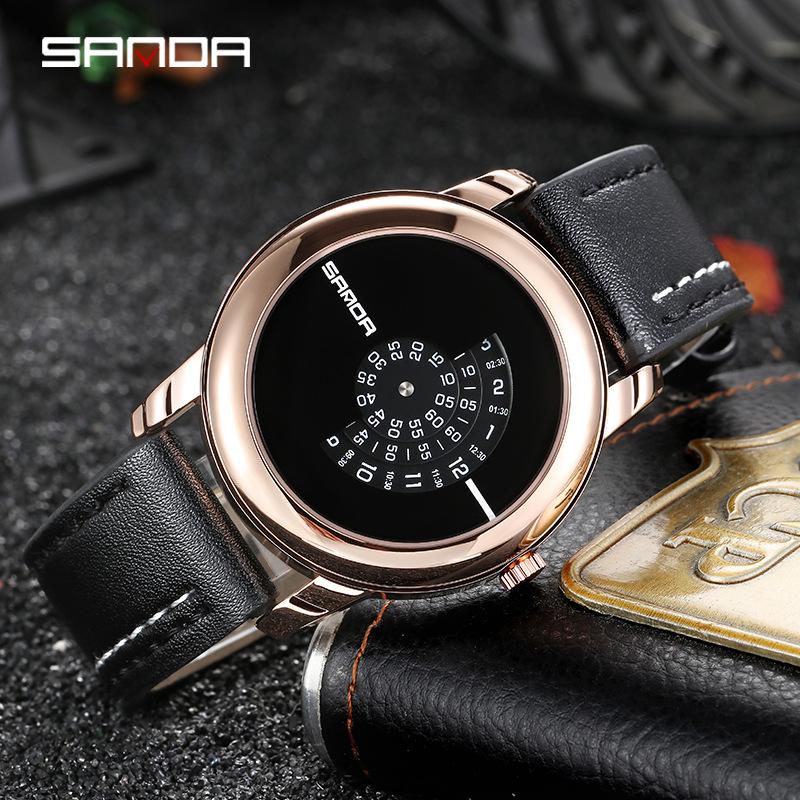 Sanda Men's Waterproof Quartz Watch - Fashionable Korean Style Trendy Student Wristwatch