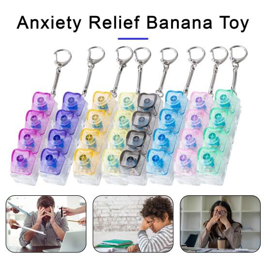 Keyboard Fidget Toy Realistic Clicking Sound Keychain with Compact Keyboard Design Stress Relief Key Chain Bag Accessories