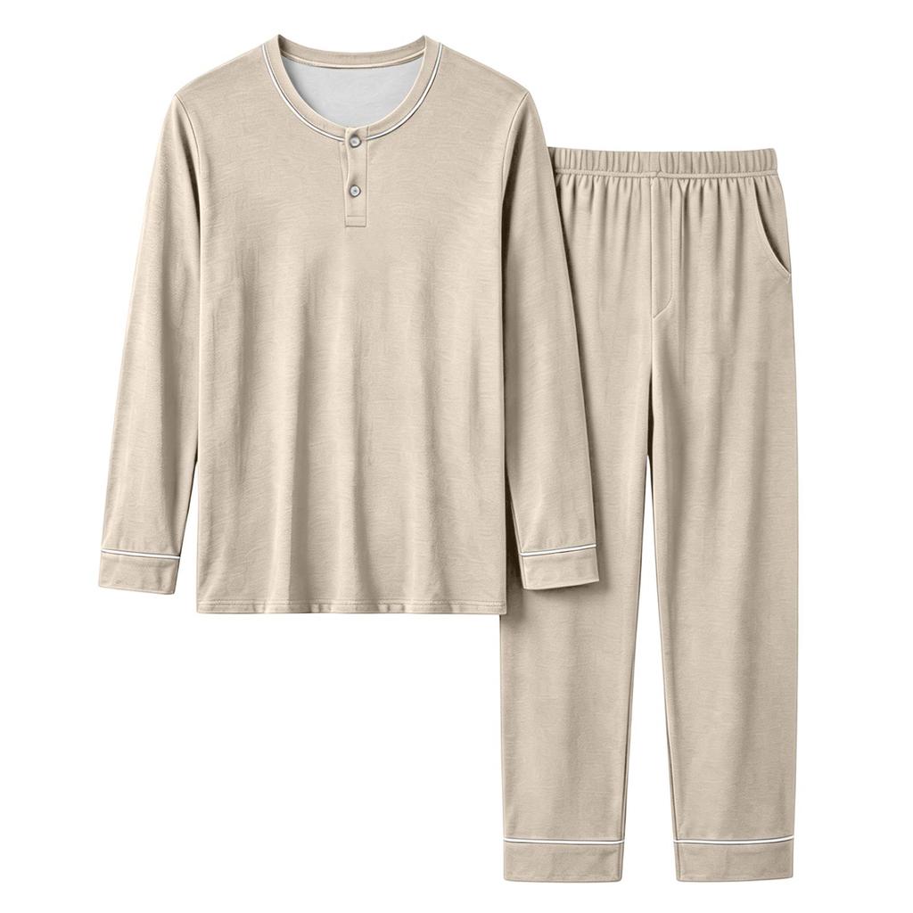 Men's Loose Fit Pajama Set Casual Comfortable Sleepwear for Home Lounging