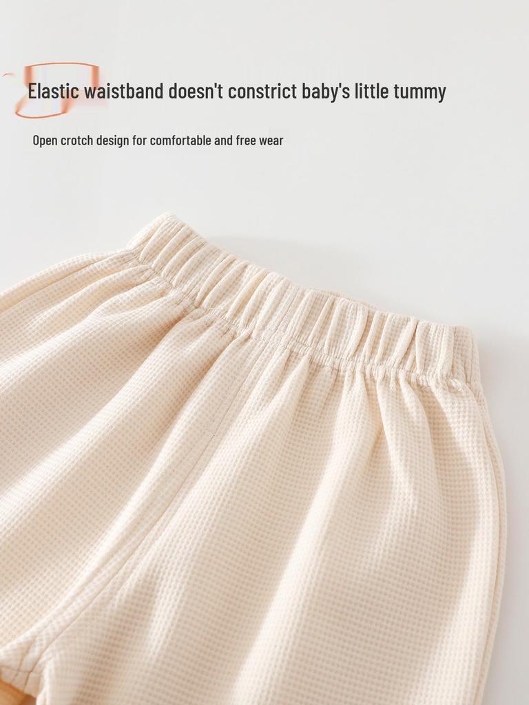 Skin-Friendly Waffle Casual Pants for Infants & Toddlers - Sporty & Stylish