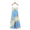 2026 European & American Style French Elegance Print Slimming Vacation Dress