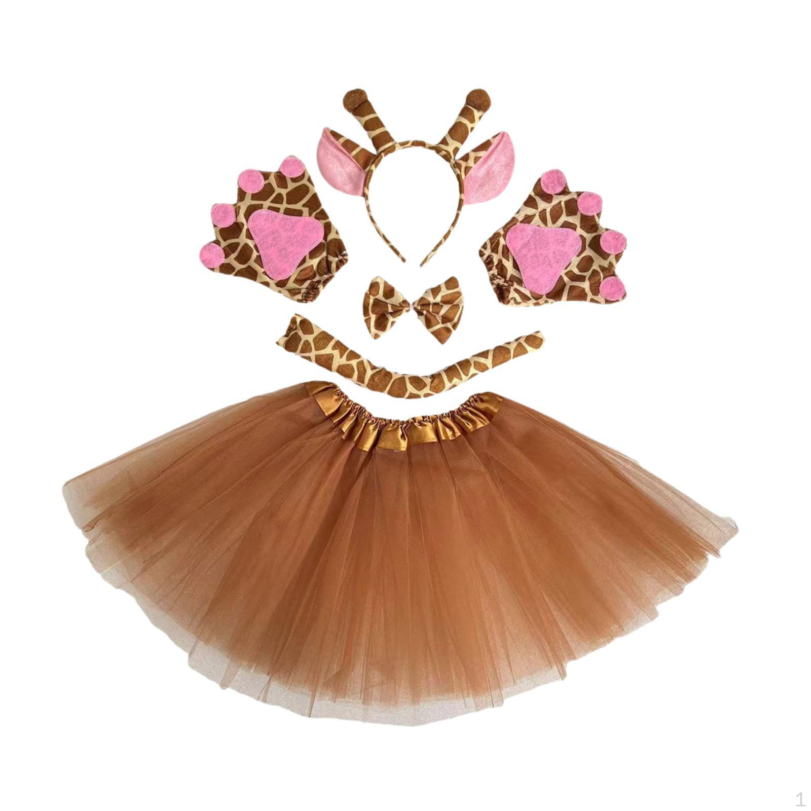 

Костюм жирафа для животных, аксессуары для косплея для шоу, сценарного фестиваля, маскировки коричневый