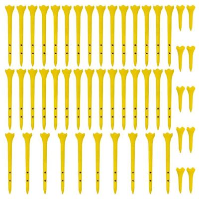 50Pcs Nonslip Plastic Golfs Tees Replacement 4 Prongs Head Tees Unbreakable Long and Short Golfs Tees Easy To Use