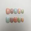 Artistic Hand-Painted Nails - Trendy Ins Style, Short Square & Round, Detachable, Colorful Designs