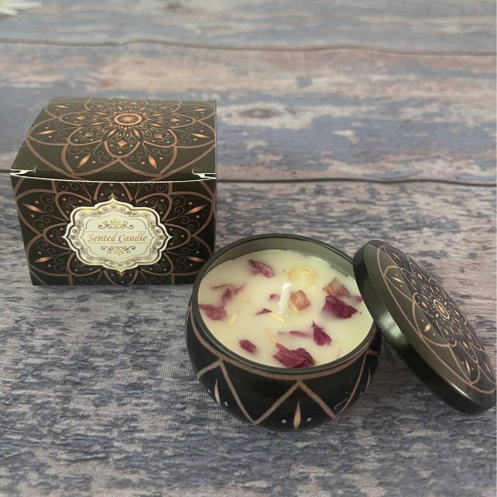 Soy Wax Dried Flower Scented Candle – Wedding & Birthday Aromatherapy Gift