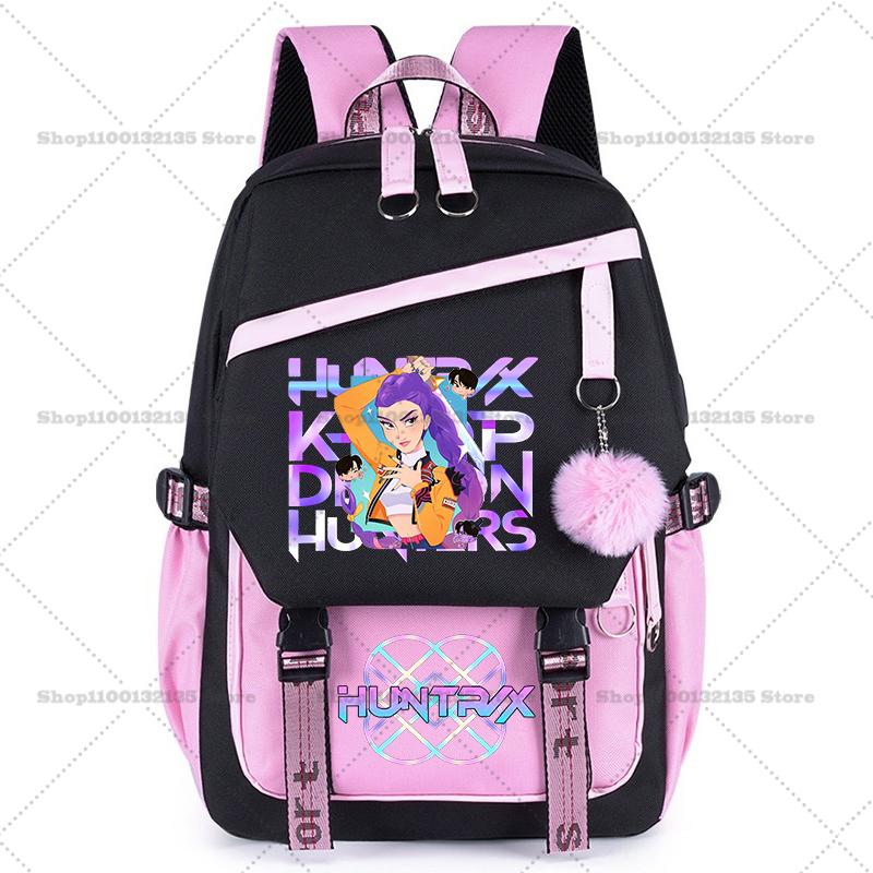 Kpop Dämonenjäger Rucksack für Junge Mädchen Schülerin Teenager Schultaschen Damen Herren Rucksack Kawaii Reise Rucksack Mochila Hohe Qualität Geschenk
