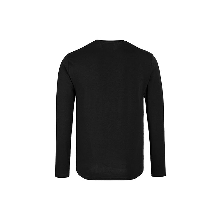 Emporio Armani EA7 FW21 Letter Round Neck Long Sleeve T-Shirt Men Tops Black 3KPT64-PJ03Z-1200