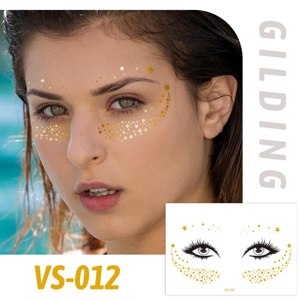 Trendy European Music Festival Waterproof Face Tattoos & Freckle Stickers