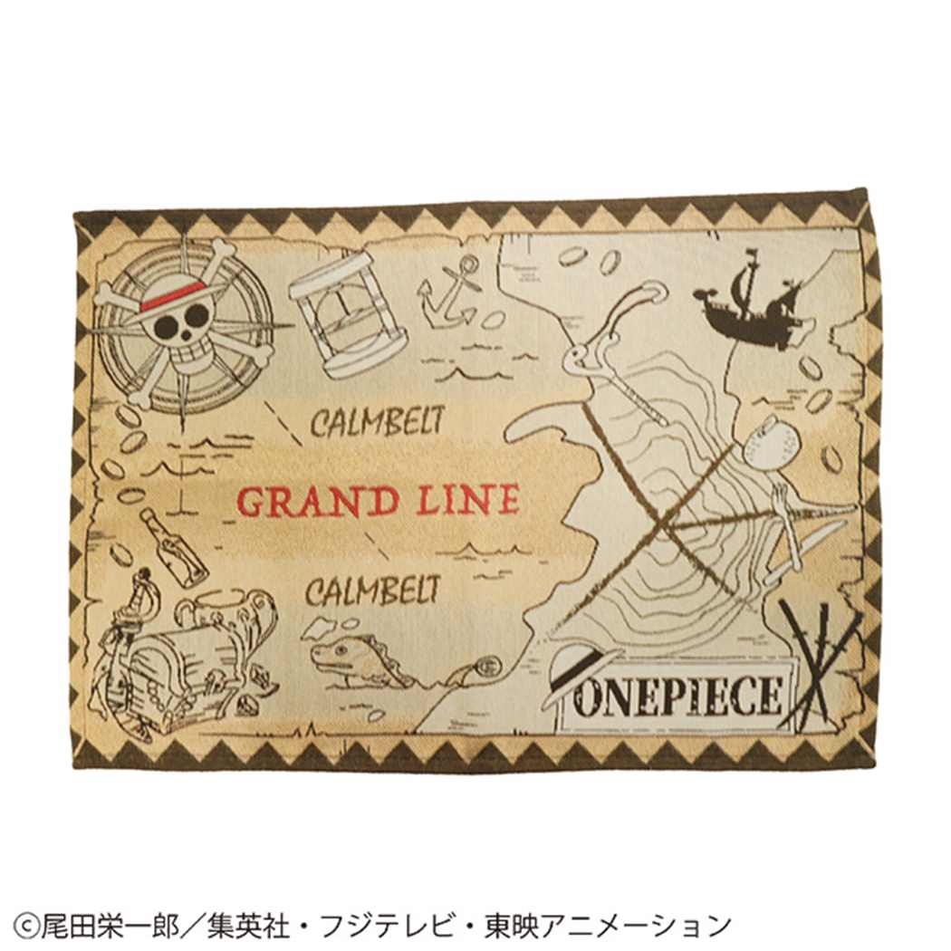One Piece lunch mat Gobelin woven table Grand Line Shonen Jump Marushin setting anime character goods available mail delivery cinema collection.