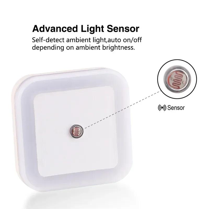 Plug Powered Led Night Light Mini Square Night Lights for Children Living Room Bedroom Corridor kid room Bathroom Lighting Lamp