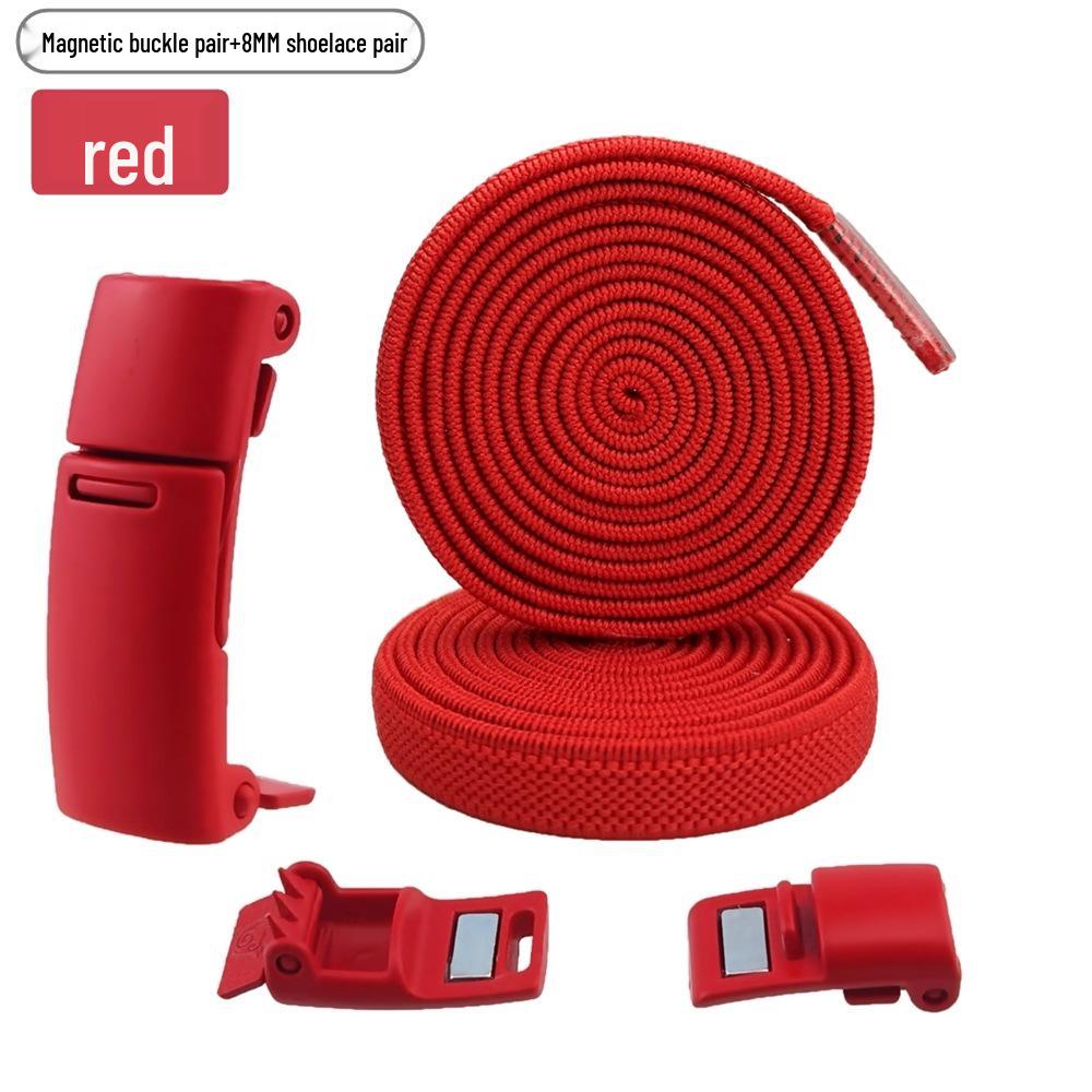 Colorful Magnetic No-Tie Elastic Shoelaces - Creative Metal Buckle Accessory