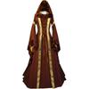 Medieval cos victorian vintage hooded dress flared sleeve court banquet show dress