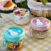 Leakproof Overnight Oat Containers with Lids and Spoons Cereal Cups Yogurt Breakfast On the Go Cups Oatmeal Jars