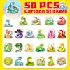 50 Cute Cartoon Snake Stickers New Style Reptile Cartoon Snake Snake Snake Personality Doodle Stickers