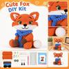 DIY Animal Fox Doll Craft Kit Crochet Plush Toy Handmade Materials Set for Beginners and Kids Projects