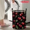 Collapsible Laundry Basket Large Round Waterproof Fabric Hamper Dirty Clothes Storage Bin Toy Organizer with Handles