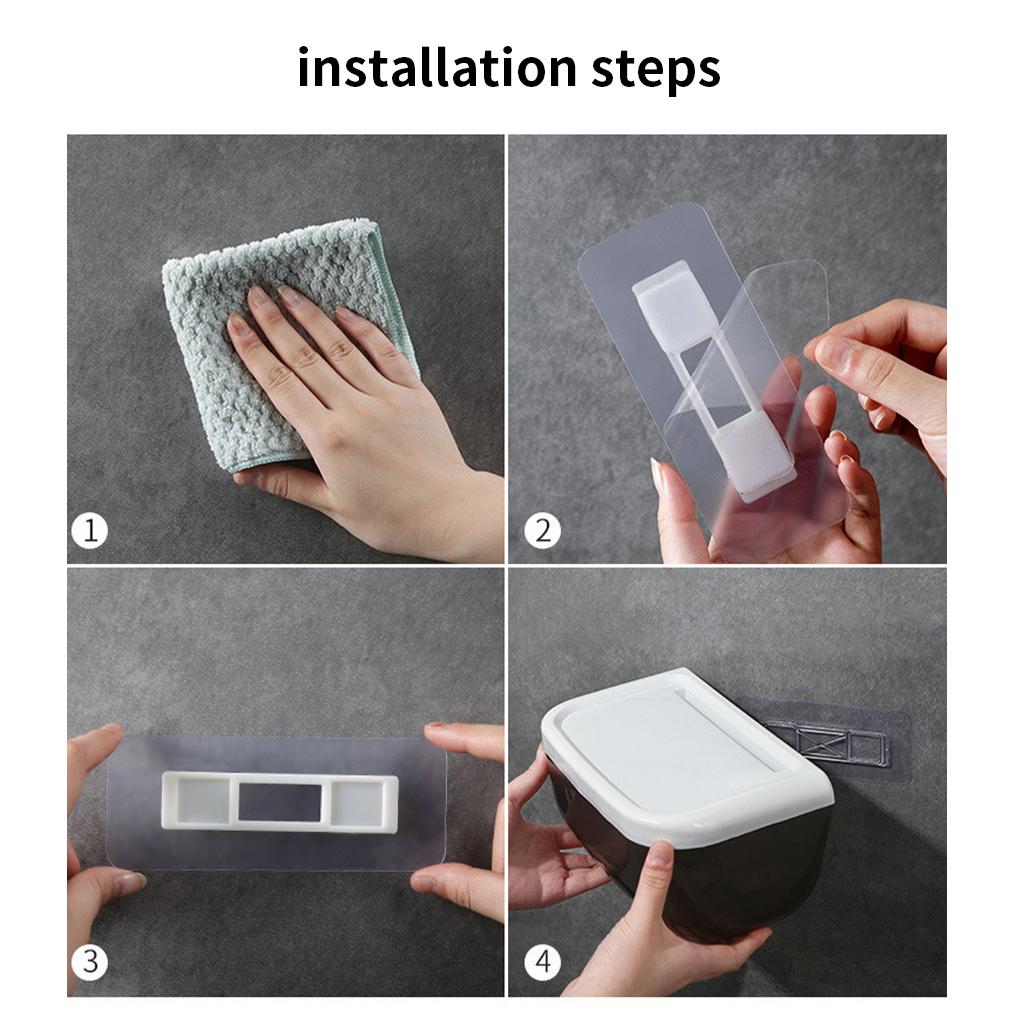 Box Kunststoffgehäuse Wandmontiert Handtuchpapierbox Organizer für Badezimmer Küche