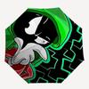 1pc Marvin Martian Looney Tunes Automatic Umbrella   8 Rib Portable Folding Black Iron Frame for Outdoor, Beach, Travel, Beach Umbrella 183