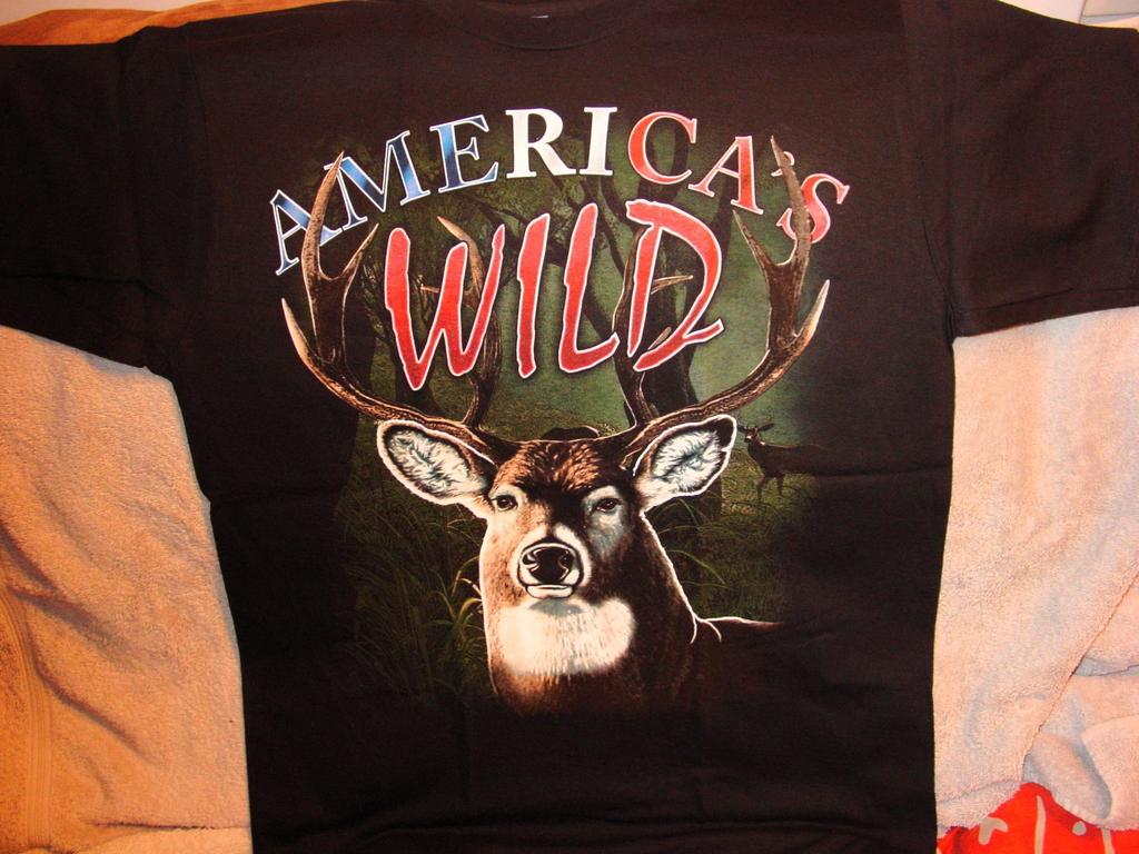 DEER AMERICA'S WILD OUTDOOR HUNT HUNTING T-shirt #2