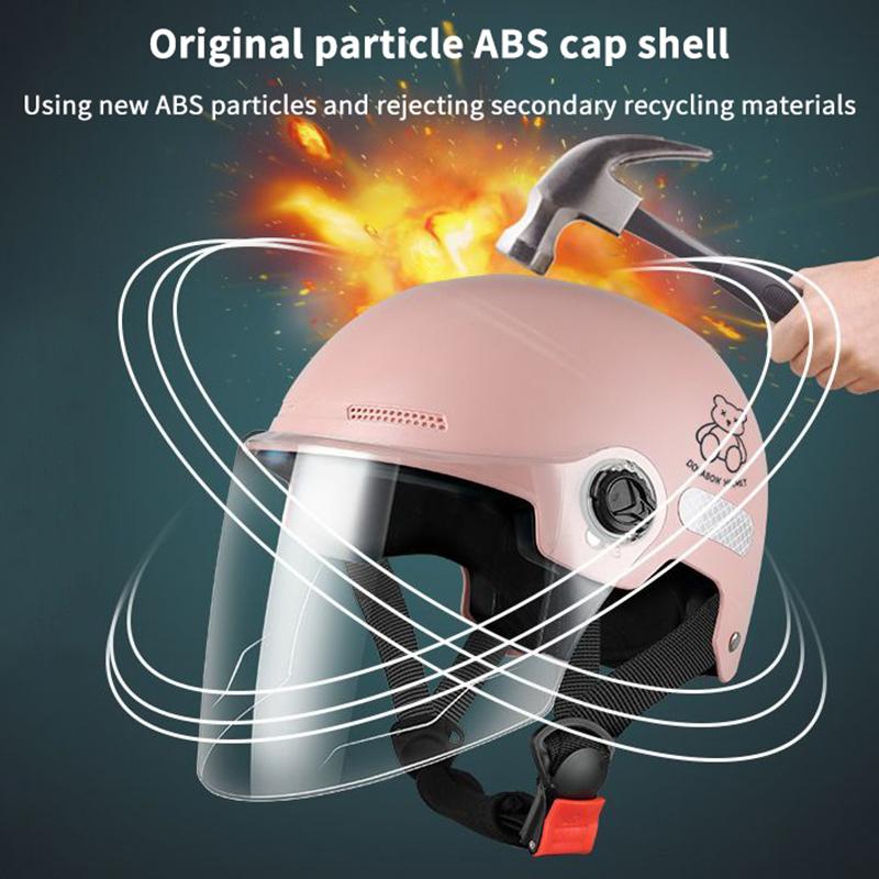 1 Pezzo Certificato 3C Casco Semimoto Elettrica per Adulti Uomo e Donna con Occhiali Casco di Sicurezza per Bicicletta