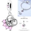 Inlaid Zirconium Sun 925 Silver Travel Balloon Butterfly Love Family Sister Heart Charm Fits Women Jewelry