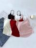 Desirable Hot Girl Pleated Strap Camisole with Chest Pad and Beautiful Back Design
