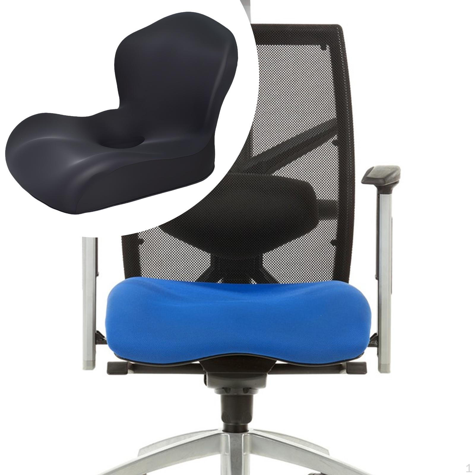 

Memory Foam Seat Cushion Office Chair Pad Lower Back Support for Gaming Chairs чёрный