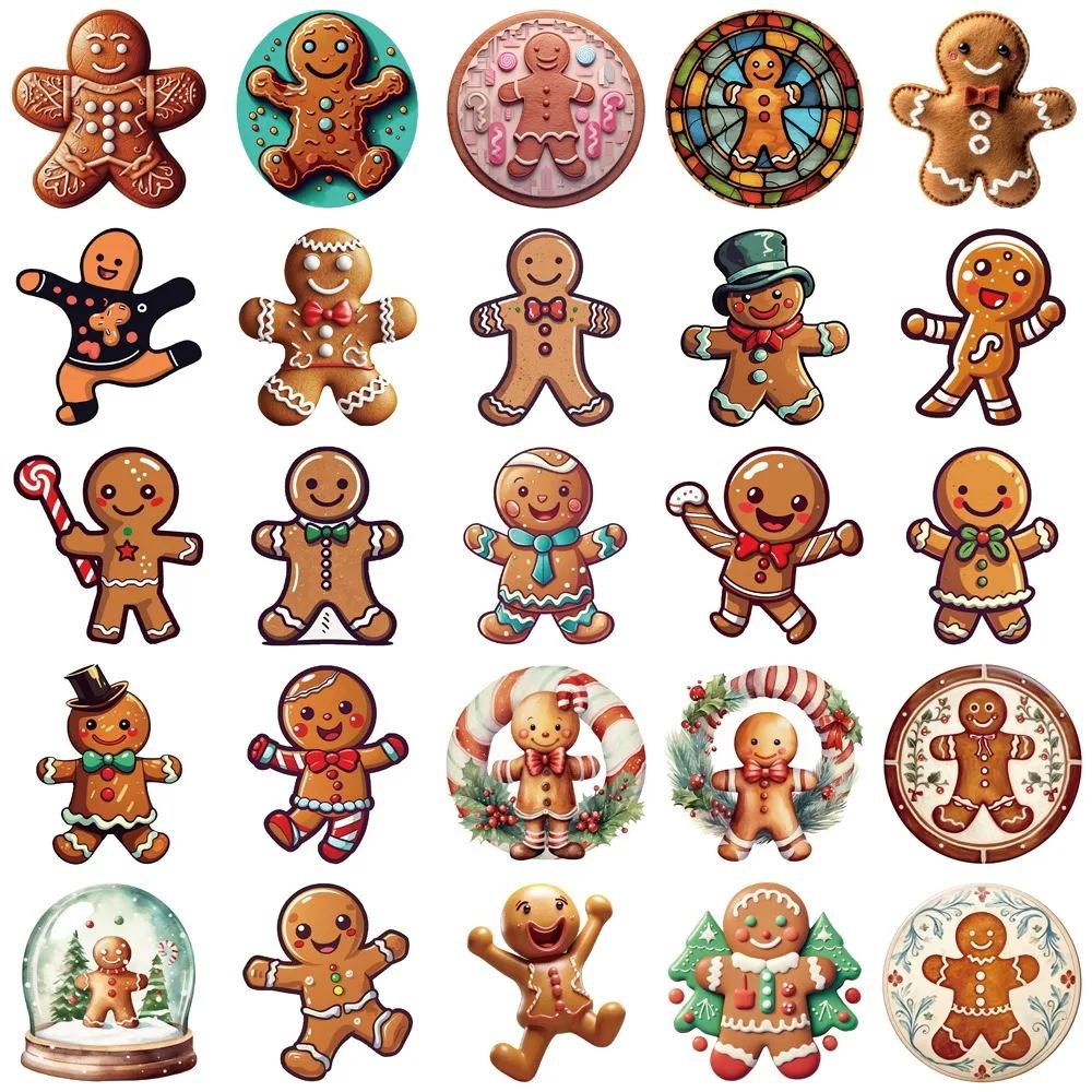 50pcs Cartoon Christmas Gingerbread Graffiti Stickers DIY Laptops Water Bottles Computers  Phones - Perfect for Christmas Gift