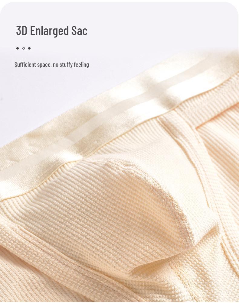 Men's Waffle Cotton Modal Briefs with Bullet Separation - Soft & Breathable