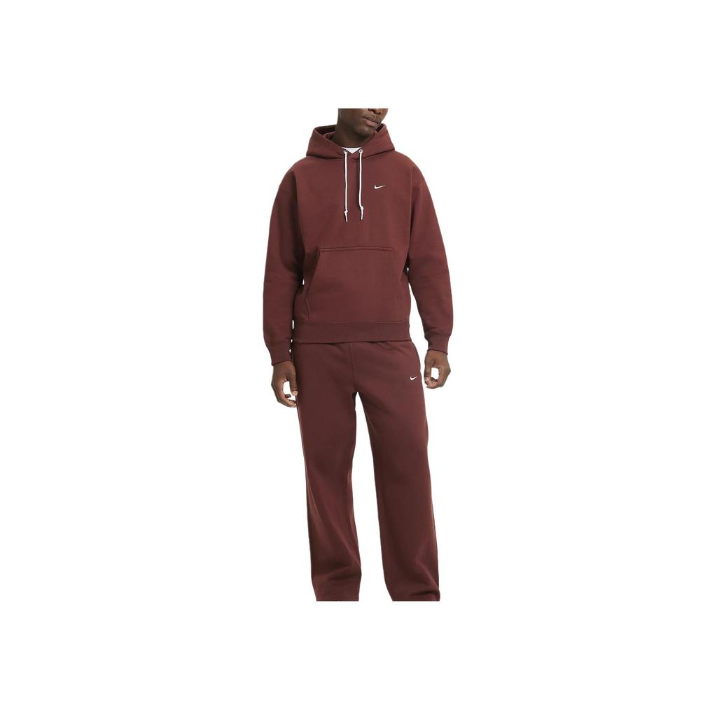 Nike Solo Swoosh Solid Color Casual Hoodie Comfortable Long Sleeve Sweatshirt Men hoodies Brown DX1355-231