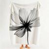 Art B Black A And W White A Art P Plant F Flower Throw Flannel Throw Blanket Suitable for Sofa Living Room Bedroom