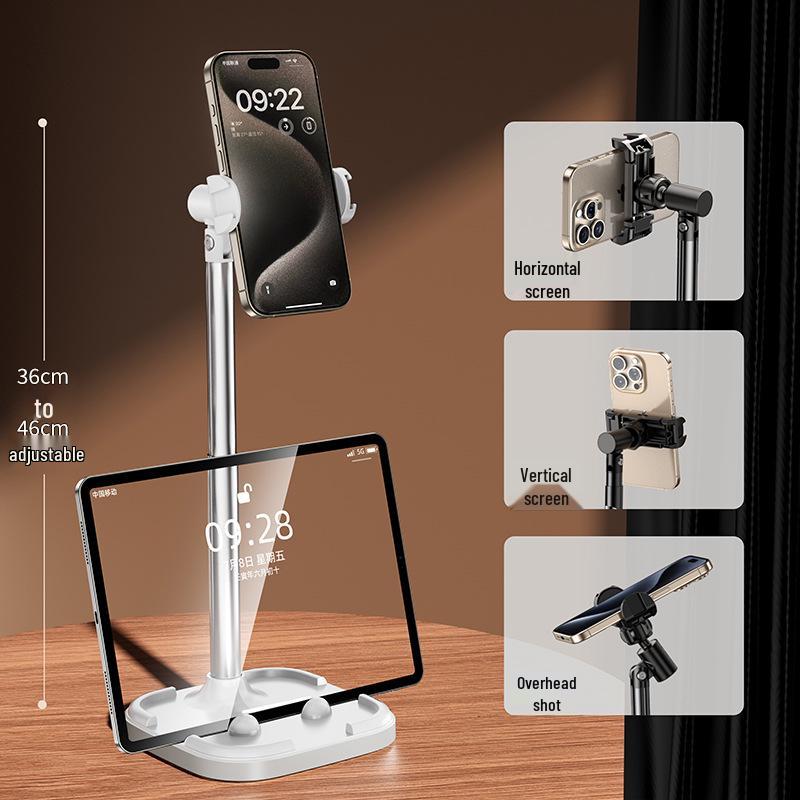 Desktop Telescopic Adjustable Phone & Tablet Selfie Stand for Live Streaming