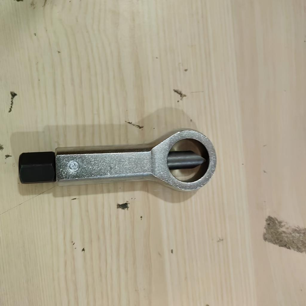 1pc Heavy-Duty Manual Nut Splitter Tool - Durable Metal Nut Breaker with Black Handle & Metal Tip for Easy Car Repair, No Power Needed