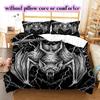 Thorn Gothic Dark Pattern Bedding Quilt Set Quilt Cover Pillowcase Home Decoration Birthday Gift (1 * duvet cover + 2 * pillowcase, without core)