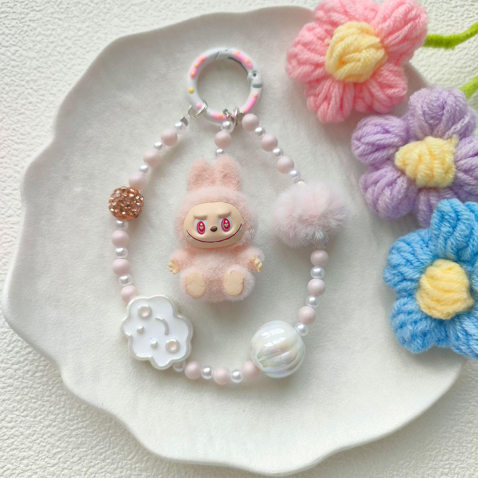 

Изменить Ребенок Милый Флок Брелок Сумка Подвеска для Мобильного Телефона Подвеска Цепочка для Мобильного Телефона DIY Брелок-Шар из Волос