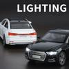 Maßstab 1/32 A6L Legierung Maßstabsmodell Diecast Metall Miniaturmodellauto Sound und Licht Rückzug Kinder Spielzeugauto Fahrzeuge Geschenke