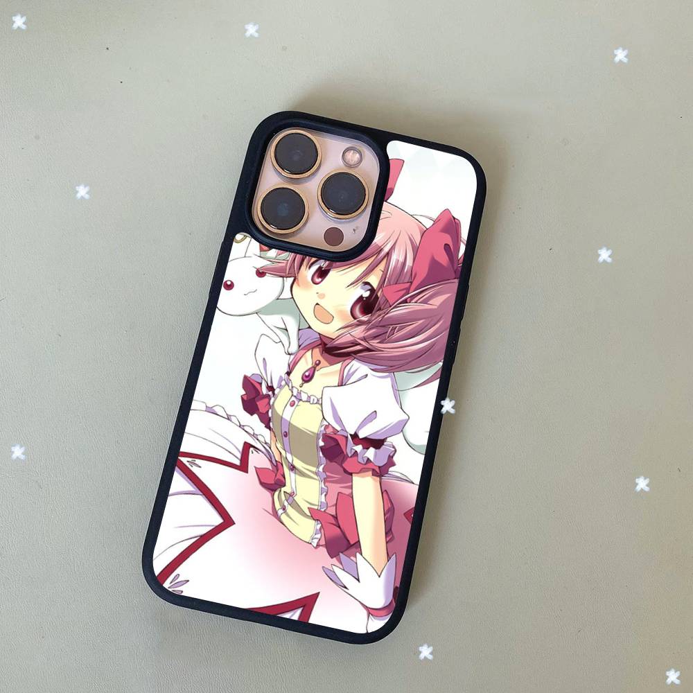 Popular Anime Girl Black Silicone Hard Plastic Phone Case For Iphone 17 Air 16 15 14 13 12 11 Pro Max PC+TPU Case