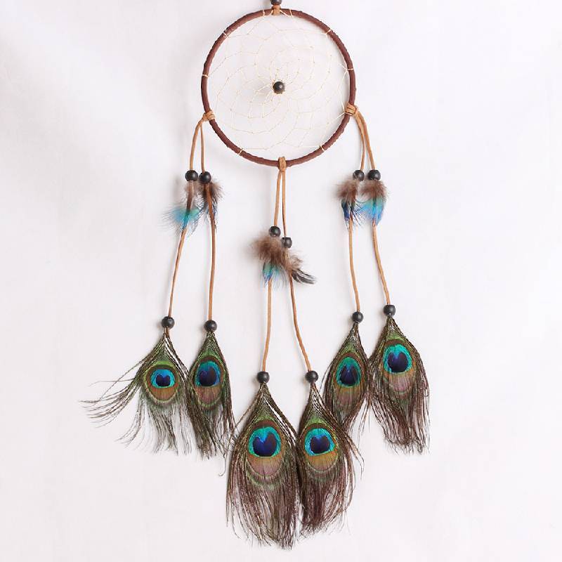 

Unique Handmade Dream Catcher With Soft Feathers For Charming Wall And Car Display 19#