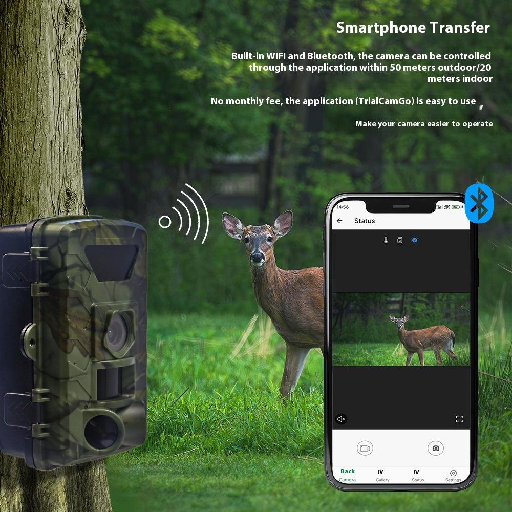 PR803W 8K WiFi Trail Camera - IP66 Waterproof, Infrared Night Vision, Motion Detection, APP for Wildlife Hunting & Security