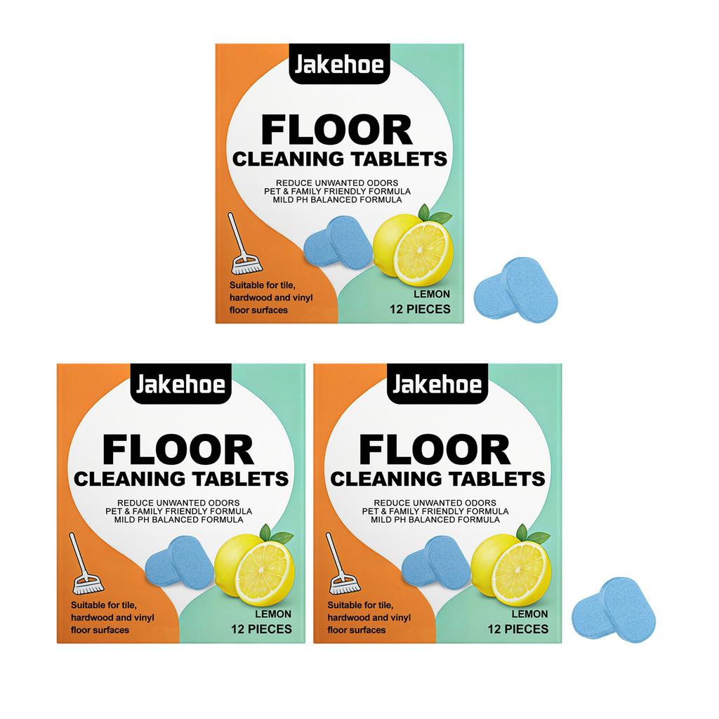 Floor Cleaning Tablet Removing Floor Stains Eliminate Odors Polishing Restore Shine Freshing Lemon Fragrant Daily Floor Cleaner