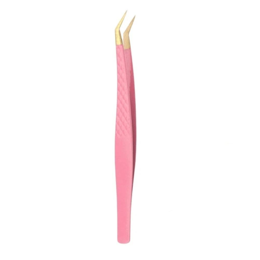 Stainless Steel Eyelash Extension Tweezer Anti-static Makeup Tool Professional Fiber Tip Women