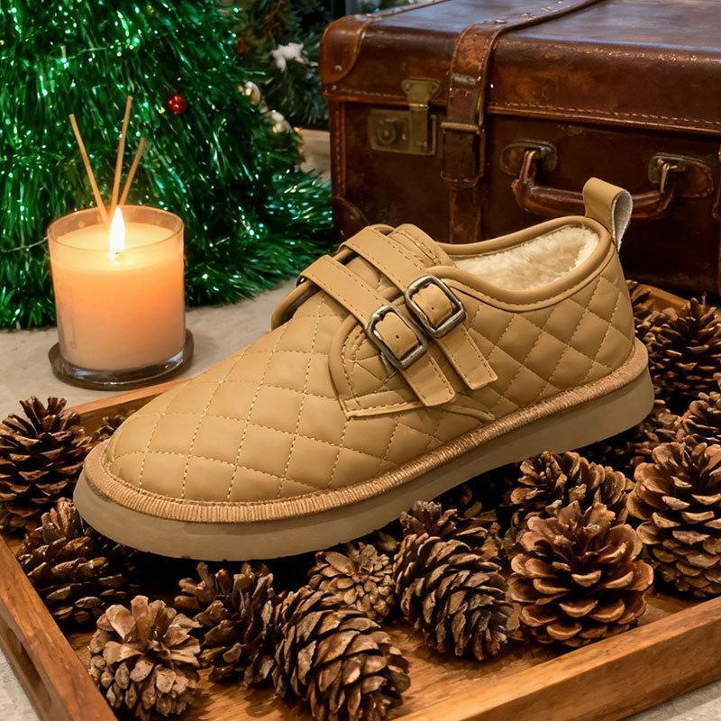 Internet celebrity cotton shoes lazy pedal 2025 autumn and winter velvet women's shoes low-top indoor beanie shoes casual snow boots