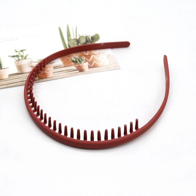 Buntes, wellenförmiges koreanisches Zahnkamm-Haarband - Rutschfest, schonend zum Haar, Bequemer Sitz, Ideal zum Bändigen von Babyhaaren.