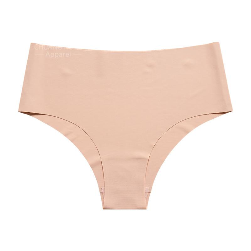 

Foreign trade large size seamless ice silk underwear women s mid-waist sexy and comfortable briefs summer ultra-thin and breathable S