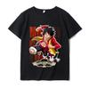 T-shirt Eslo Luffy Sauron Short-sleeved Men's Animation Cartoon Loose Japanese Printing Summer New Men's and Women's Streetwear
