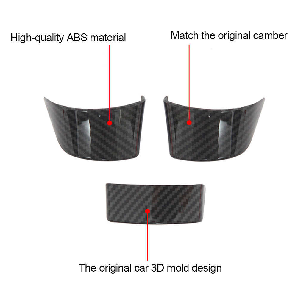 1/2/3 stk Dekorasjonsdeksel Klistremerke for Ratt til Bil For Volkswagen VW Golf 5 MK5 Passat B6 Jetta Tiguan 2007-2011 Tilbehør