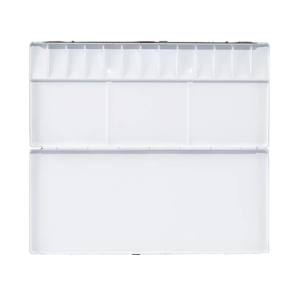 Watercolor Palette HOLBEIN Aluminum White and Black 13 Wells Model 40
