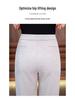 Pantalon Large Taille Haute en Laine Cachemire pour Femme - Automne/Hiver, Épais, Élégant, Polyvalent, Design Droit Décontracté.